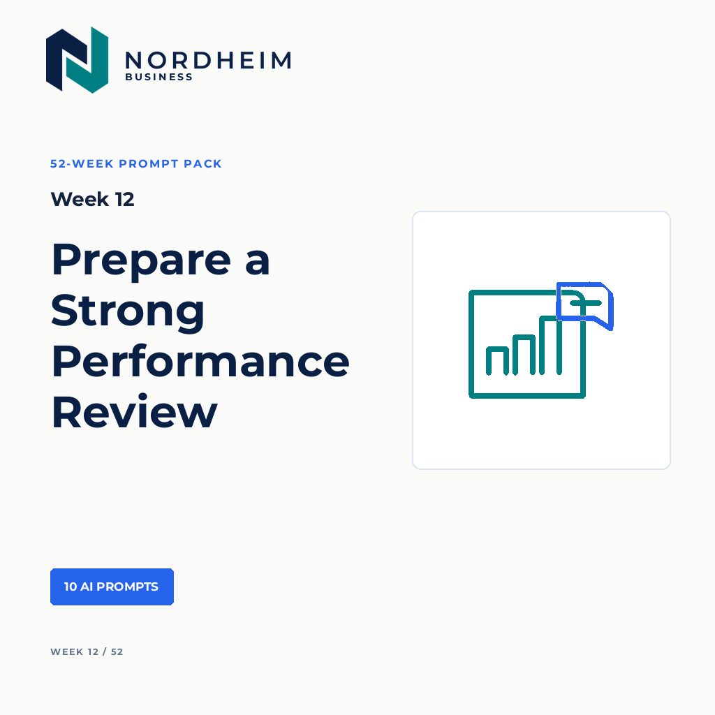 Week 12 | Prepare a Strong Performance Review — 10 AI Prompts