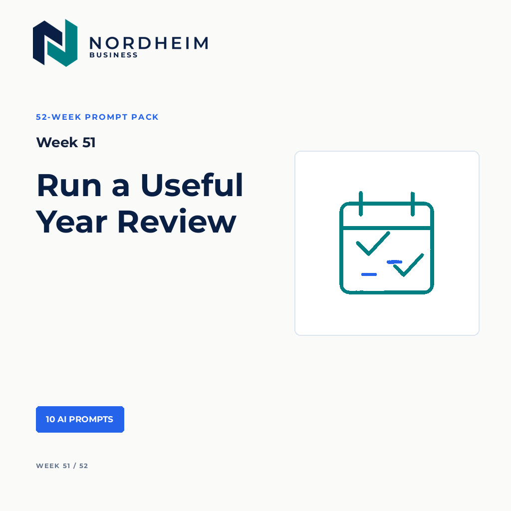 Week 51 | Run a Useful Year Review — Nordheim Business