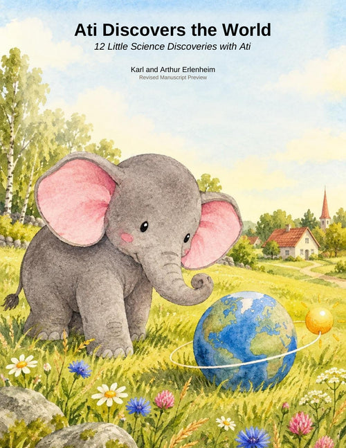 Cover illustration for Ati Discovers the World, English reading version